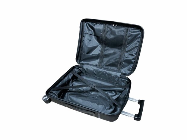 Handbagage koffer 55CM met 4 wielen 360 graden spinner ( zwart )