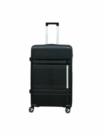 Groot koffer zwart 65cm - tot 28kg - 4 spinner wielen L