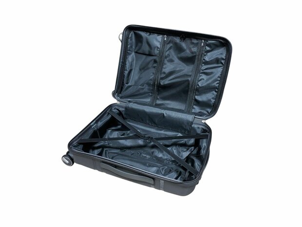 Handbagage koffer 55CM - 4 wielen 360 graden spinner donker grijs