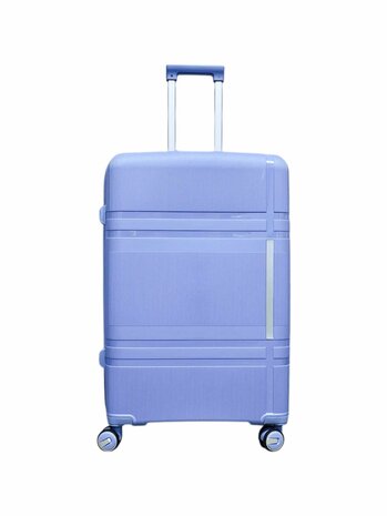 Grote XL koffer 75cm - tot 35kg - 4 wielen 360 graden spinner lichtblauw - 100% polypropylene - 2025 edition