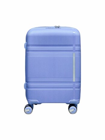 Koffer 55CM licht blauw met 4 wielen 360 graden spinner Handbagage -&nbsp;100% polypropyleen - editie 2025