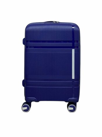 Koffer handbagage - Luxe - 55CM met 4 wielen 360 graden spinner - donkerblauw -&nbsp;100% Polypropyleen - 2025 Edition