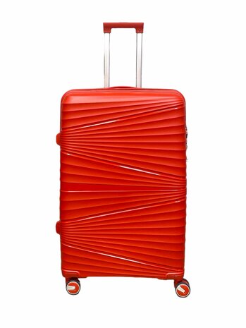 Groot koffer - Rood - 65cm - tot 28kg - 4 wielen 360 graden spinner