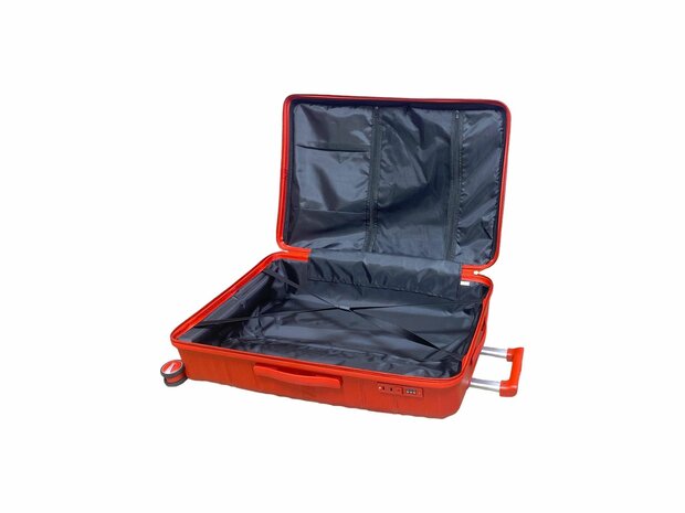 Groot koffer - Rood - 65cm - tot 28kg - 4 wielen 360 graden spinner