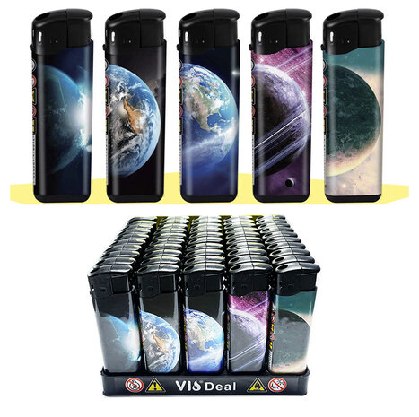 Aanstekers 50 stuks met planeten print