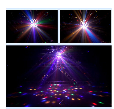 Discobal - Stage Ktv - Disco Roterende Led bal 43CM - Audio Control - Afstandsbediening