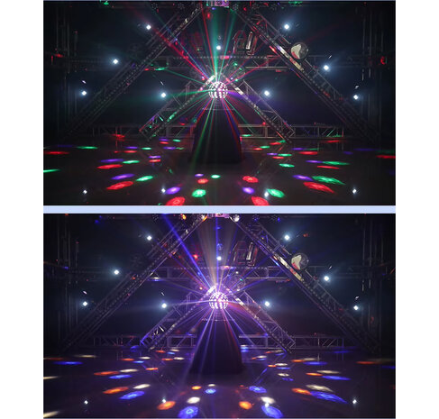 Discobal - Stage Ktv - Disco Roterende Led bal 43CM - Audio Control - Afstandsbediening