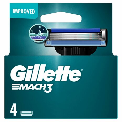 Gillette Mach 3 scheermesjes 4 Stuks