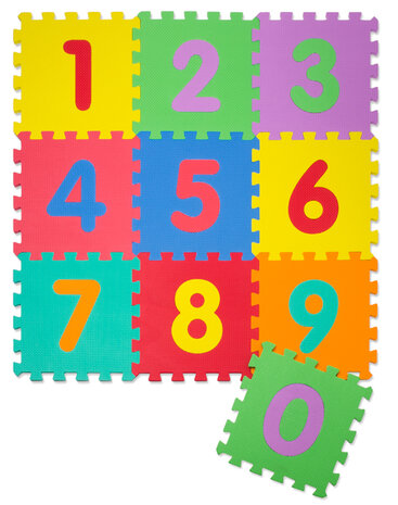 Puzzelmat kinderen -foam cijfers -  9 tegels - 30x30x1cm 