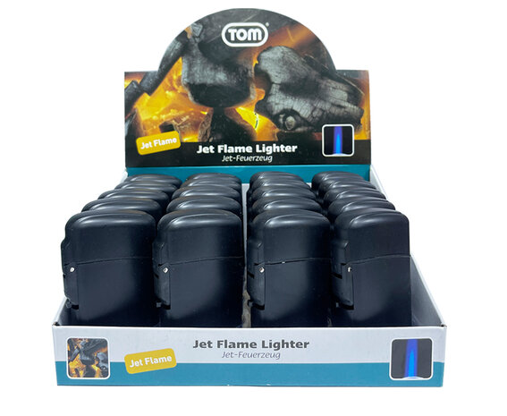  Jet Flame turbo aanstekers - 20 stuks - bedrukbaar - Matt Black