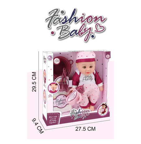 Baby Pop - Kan Drinken - Plassen - Praten - incl. Accessoires - 28 x 17 x 9 cm