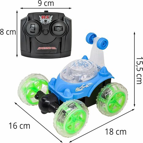 Rc Stunt car - Acrobatische afstand bestuurbaar auto met 360&ordm; draaiende wielen B