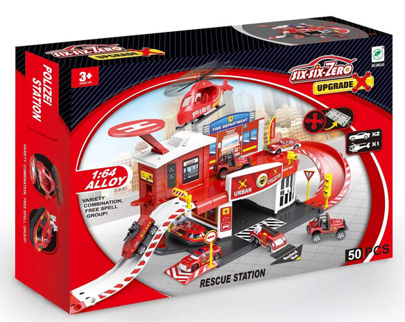 Fire Sation - Brandweer Station Garage Set - 50 Delen - 65CM