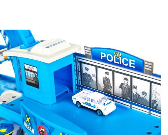 Police Garage DIY Set - XXL politiebureau garage - 82-delig set 86.5CM