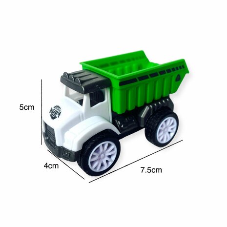 Toy Truck with work vehicles 4-piece set green