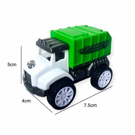 Toy Truck with work vehicles 4-piece set green