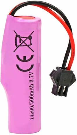 djy li-ion 14500/500 mAh 3.7V - sm-2p plug Accu voor rc voertuigen