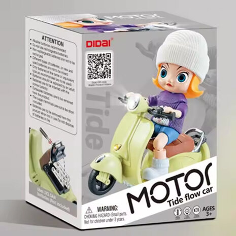 Motor Tide Flow Car - Speelgoed Scooter met Licht en Geluid - bump&amp;go - incl. poppetje 