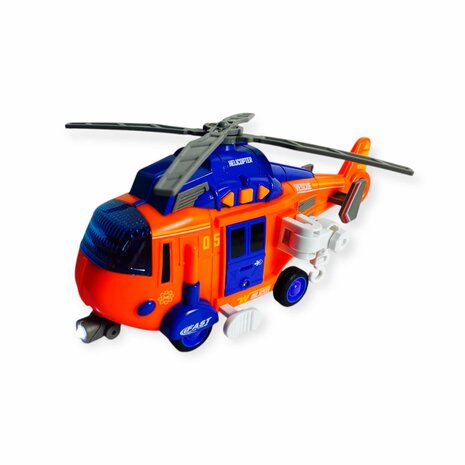 Toy Rescue Helicopter - with light and sound 22CM Help rescue helicopter