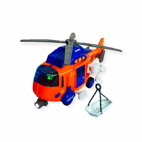 Toy Rescue Helicopter - with light and sound 22CM Help rescue helicopter