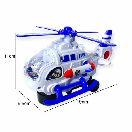 Toy police helicopter - with light, sound