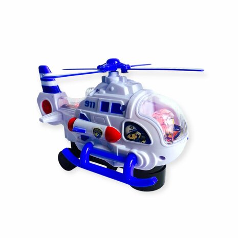 Toy police helicopter - with light, sound