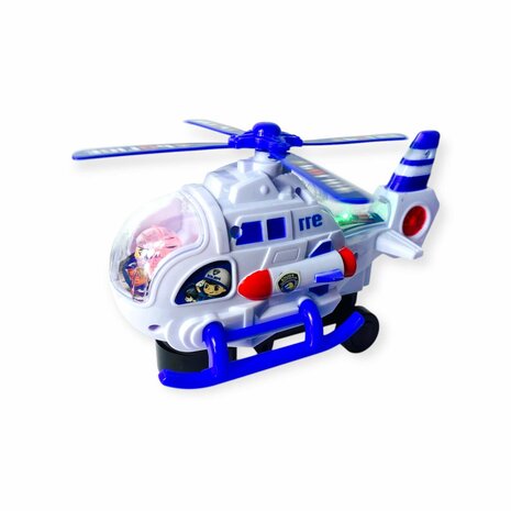 Toy police helicopter - with light, sound