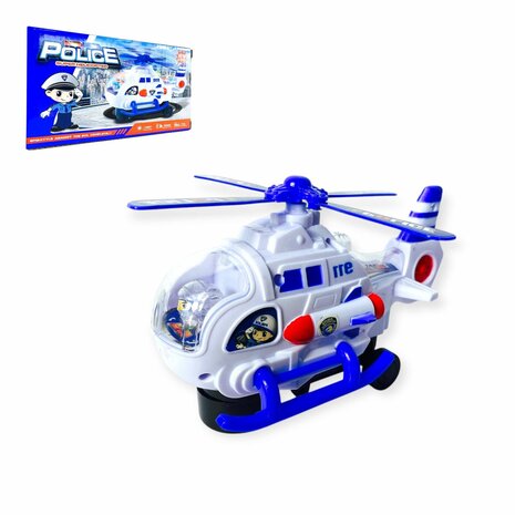 Toy police helicopter - with light, sound