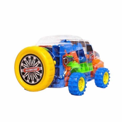 Speelgoed bouwstenen + auto 100 stuks Bouwstenen - Multikleur Speelgoed Bouwblokjes - In Auto Box