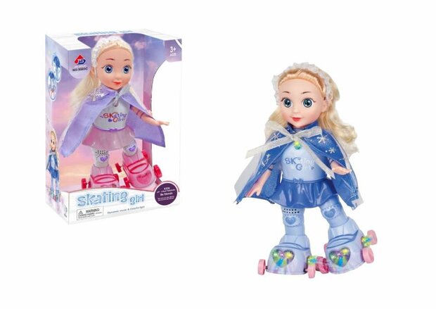 schaatspop met , muziek, zingt en danst, &amp; 3D Lighting 360&deg; - 31cm P