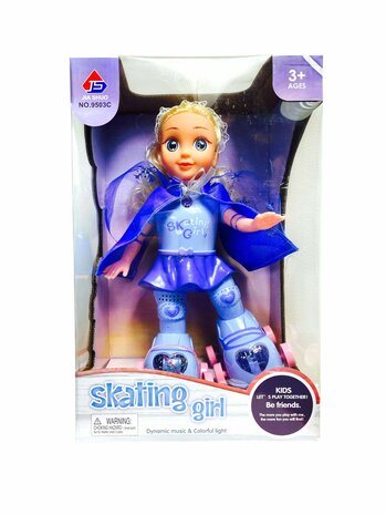 schaatspop met , muziek, zingt en danst, &amp; 3D Lighting 360&deg; - 31cm P