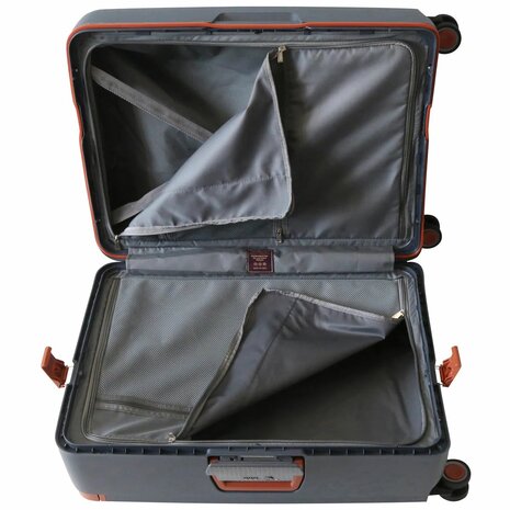 Bubule Hardcase kofferset staalblauw - 3 stuks - TSA Slot - brede handgreep