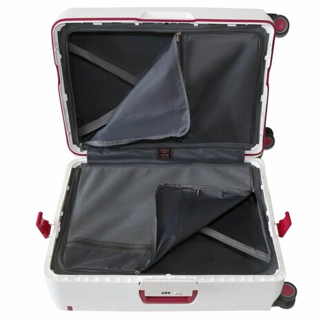 Kofferset wit Hardcase  - 3 stuks - TSA Slot - brede handgreep Bubule 