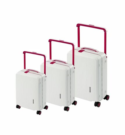 Kofferset wit Hardcase  - 3 stuks - TSA Slot - brede handgreep Bubule 