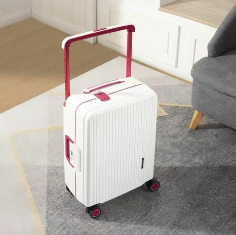 Kofferset wit Hardcase  - 3 stuks - TSA Slot - brede handgreep Bubule 