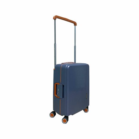 Hardcase koffer Handbagage  staalblauw - 56 cm - TSA Slot - brede handgreep Bubule 
