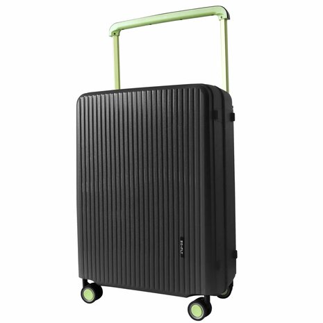 Hardcase koffer zwart Groot - L 66 cm - TSA Slot - brede handgreep Bubule 