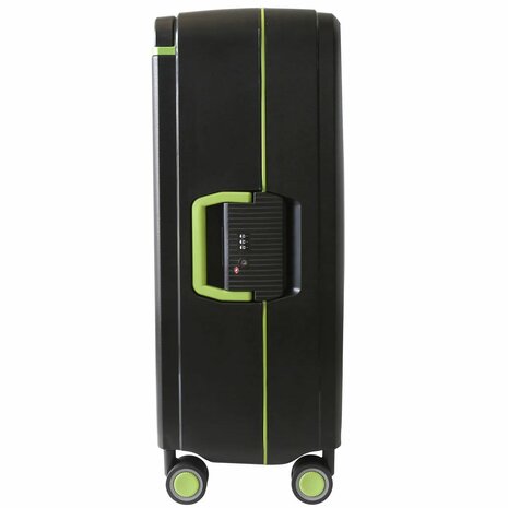 Hardcase koffer zwart Groot - L 66 cm - TSA Slot - brede handgreep Bubule 