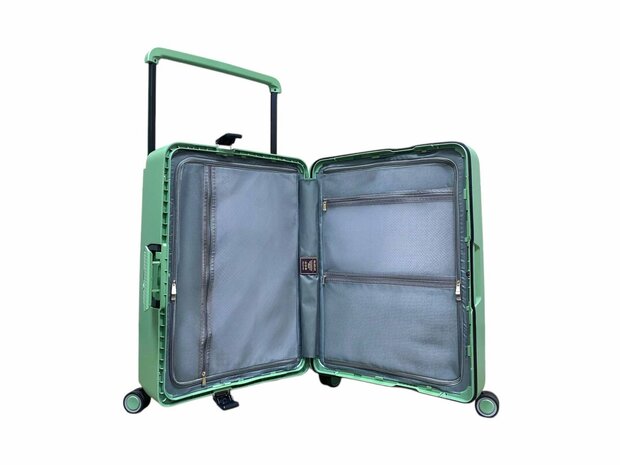 Hardcase koffer Handbagage  pista groen - 56 cm - TSA Slot - brede handgreep Bubule 