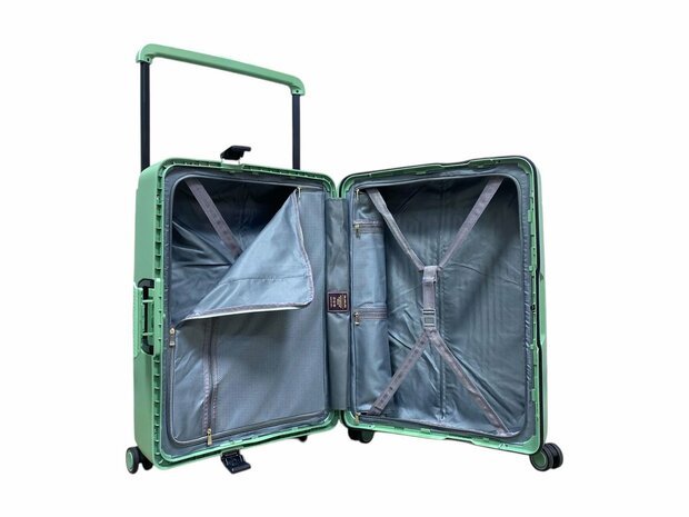 Hardcase koffer Handbagage  pista groen - 56 cm - TSA Slot - brede handgreep Bubule 