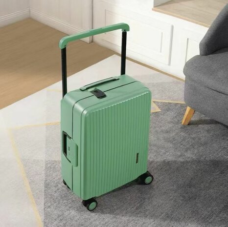 Hardcase koffer Handbagage  pista groen - 56 cm - TSA Slot - brede handgreep Bubule 