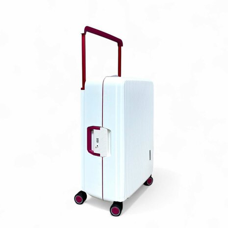 Hardcase koffer wit Groot - L 66 cm - TSA Slot - brede handgreep Bubule 