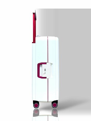 Hardcase koffer wit Groot - L 66 cm - TSA Slot - brede handgreep Bubule 