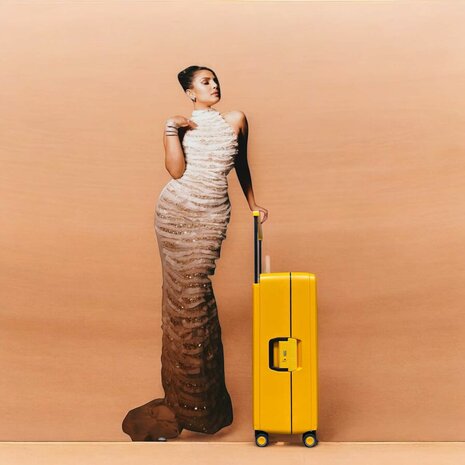 Hardcase koffer oranje Groot - L 66 cm - TSA Slot - brede handgreep Bubule 