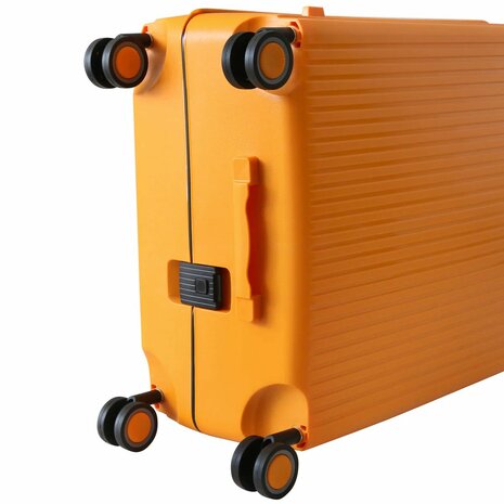 Hardcase koffer oranje Groot - L 66 cm - TSA Slot - brede handgreep Bubule 