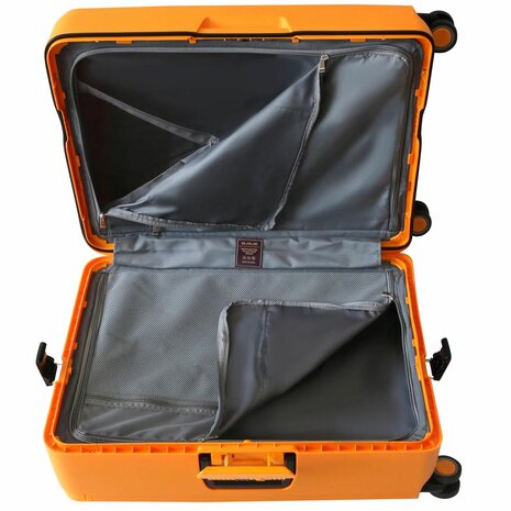 Hardcase koffer oranje Groot - L 66 cm - TSA Slot - brede handgreep Bubule 