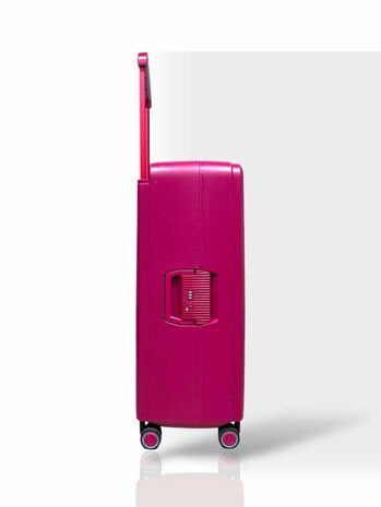 Hardcase koffer Donker roze Groot - L 66 cm - TSA Slot - brede handgreep Bubule 