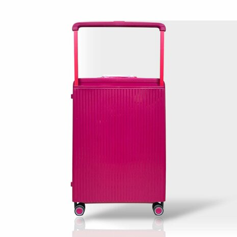 Hardcase koffer Donker roze Groot - L 66 cm - TSA Slot - brede handgreep Bubule 
