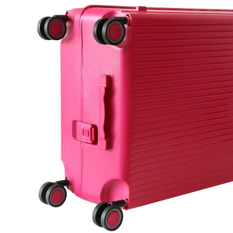 Hardcase koffer Donker roze Groot - L 66 cm - TSA Slot - brede handgreep Bubule 