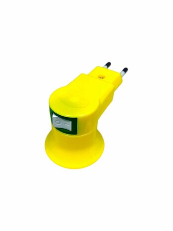 Stekker EU met E27 fitting + aan/uit schakelaar mix 5 stuks